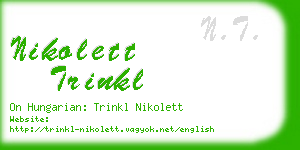 nikolett trinkl business card